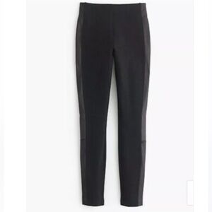 NEW! J. Crew Women’s Black Leather Stripe Pixie Pants 0